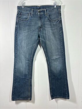 Levis Mens Size 34x32 Denim Boot Cut Jeans 100% Cotton Medium Wash